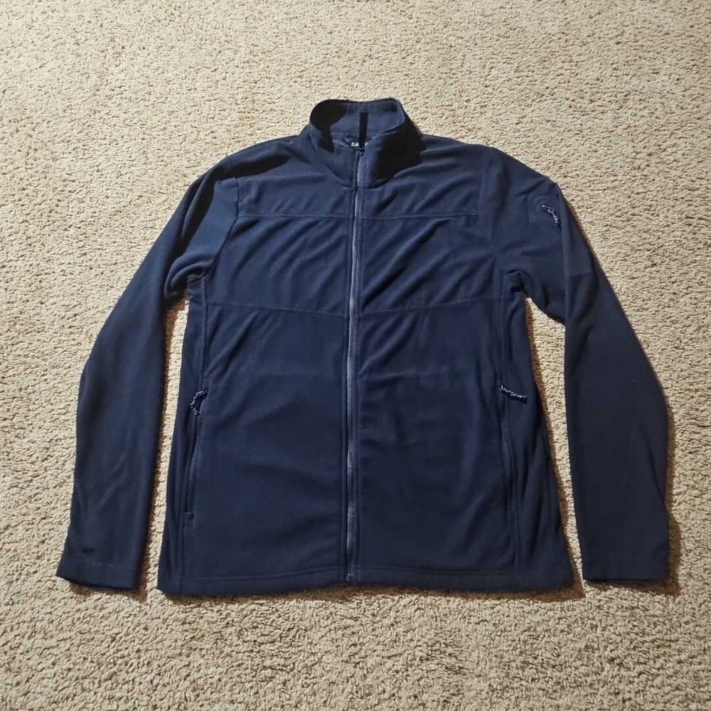 Fossa Apparel Jacket Mens Large 2580 Cambria Thermo-Fleece Blue Zip‎ Lightweight